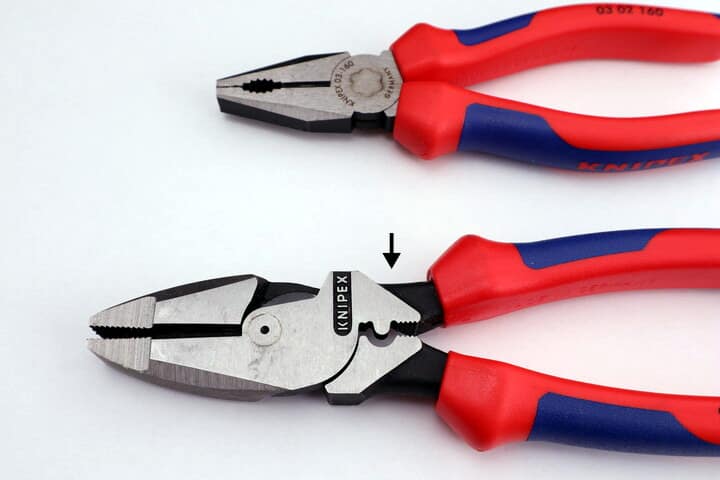 Secondary gripping jaws and crimping jaws in Lineman's pliers