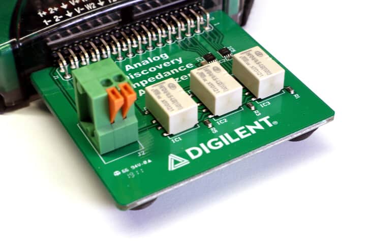 Signal relays on a Digilent Impedance Analyzer Board
